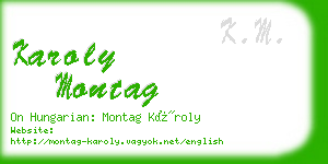 karoly montag business card